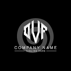 DVF letter logo design with polygon shape. DVF polygon and cube shape logo design. DVF hexagon vector logo template white and