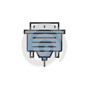 DVI cable filled outline icon