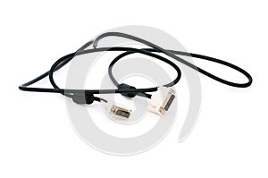 DVI cable isolated on the white