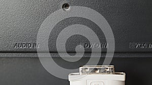 DVI cable plugging to graphic port of monitor