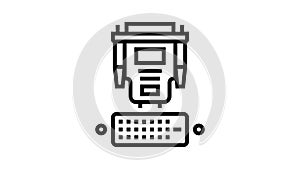 dvi cable and port line icon animation