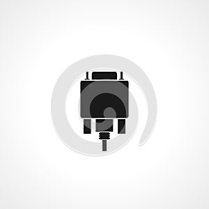 DVI cable simple isolated web icon