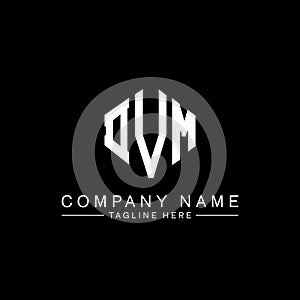 DVM letter logo design with polygon shape. DVM polygon and cube shape logo design. DVM hexagon vector logo template white and