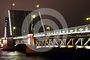 Dvortsoviy bridge in St. Petersburg