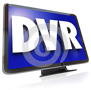 DVR Letters on Widescreen TV HDTV Television