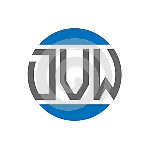 DVW letter logo design on white background. DVW creative initials circle logo concept.