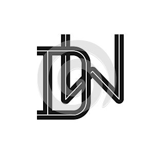 DW Letter bold style logo template.