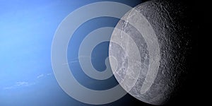 Dwarf Planet 90482 Orcus orbiting near Neptune planet