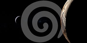 Dwarf Planet 90482 Orcus orbiting near Pluto