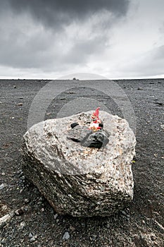 A dwarf in a volcanic setting