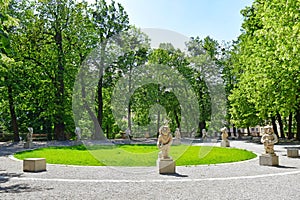 Dwarfs in Dwarf Garden in Mirabell garden in Salzburg