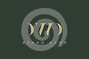 DWD abstract letter logo design