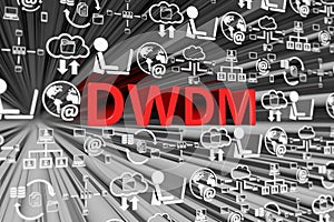 DWDM concept blurred background