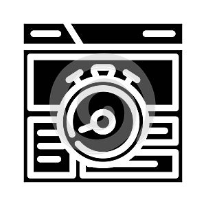 dwell time seo glyph icon vector illustration