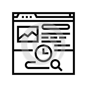 dwell time seo line icon vector illustration