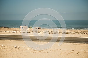 A dwelling next to the road at the atlanic coast of Morocco