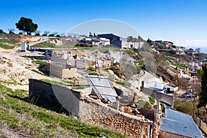 Dwellings built into rock. Cortes de Baza, Andalusia