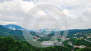 A dwellings encircled by the mountains