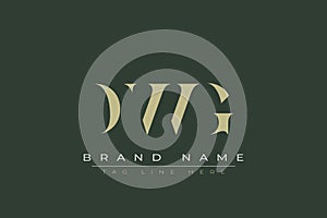 DWG abstract letter logo design