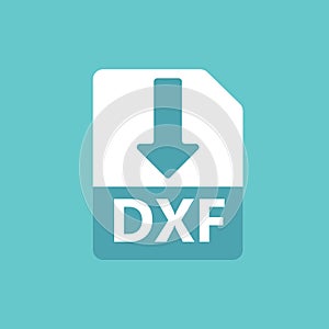 DXF vector icon. Download file photo