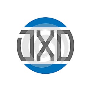 DXO letter logo design on white background. DXO creative initials circle logo concept.