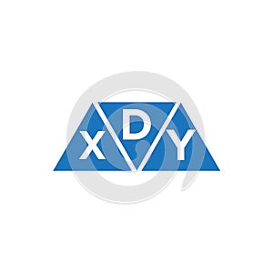 DXY triangle shape logo design on white background. DXY creative initials letter logo concept