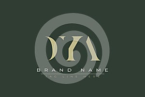 DYA abstract letter logo design