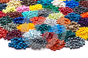 Dyed plastic granulate resins photo