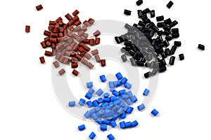 Dyed polymer pellets
