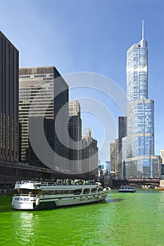 Dyeing Chicago River Green