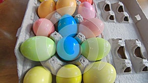 Dyeing colorful Easter Eggs at home