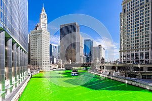 Dyeing River Chicago St` Partick Day photo