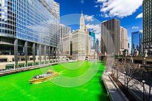 Dyeing River Chicago St` Partick Day photo