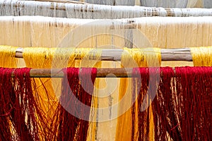 Dyeing silks for Persian carpets