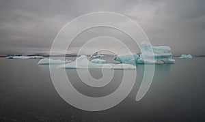 Dying Icebergs in Jokulsarlon, Iceland