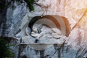 Dying lion monument of Lucerne, Switzerland