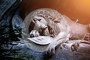 Dying lion monument of Lucerne, Switzerland