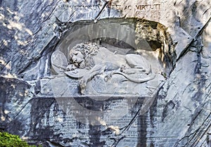 Dying Lion Rock Reflief Monument Lucerne Switzerland