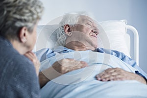 Dying man in the hospital