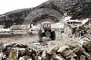 Dying mountain villages in winter