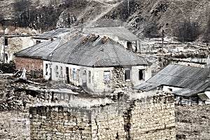 Dying mountain villages in winter