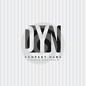 DYN Initial Letter Logo - Simple Monogram Logo
