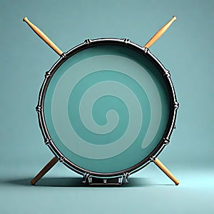 Dynamic 3D Rendered Illustration of a Beats Drum on Solid Background