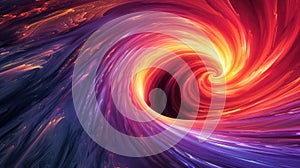 Dynamic 3D vortex mesmerizes with vibrant shapes converging, embodying energy. Abstract 3d background