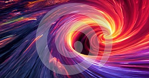 Dynamic 3D vortex mesmerizes with vibrant shapes converging, embodying energy. Abstract 3d background
