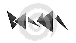 Dynamic Abstract Angular Geometric Shapes, vector design Generative AI