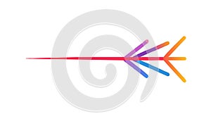 Dynamic Abstract Arrow Directional Flow Design Element, vector design Generative AI