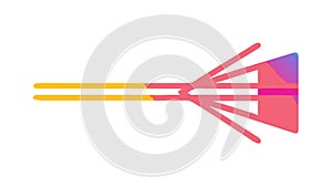 Dynamic Abstract Arrow Flow, Converging Lines Vector Graphic, vector design Generative AI