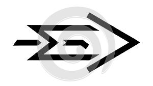 Dynamic Abstract Arrow Icon for Progress and Direction, vector design Generative AI