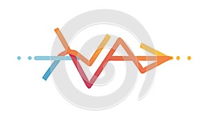 Dynamic Abstract Arrow Path Vector Graphic, vector design Generative AI